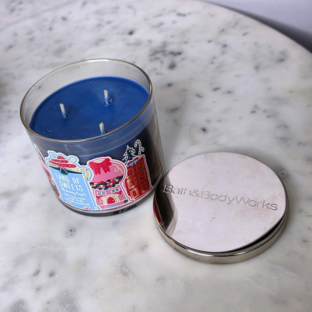 Bath & Body Works Blueberry Sugar Land Sweets 3-Wick Scented Candle 14.5oz New